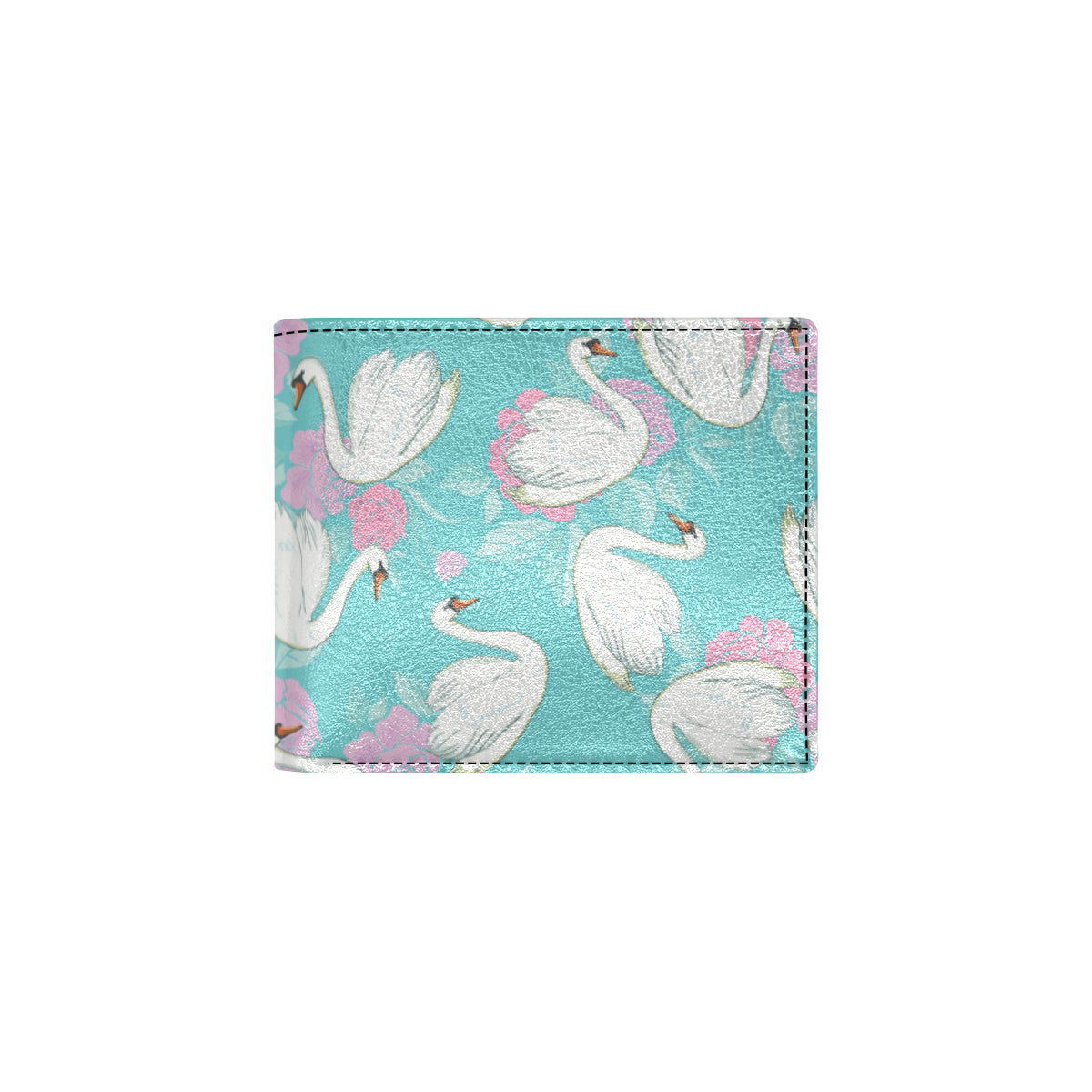 Swan Pattern Print Design 03 Men's ID Card Wallet