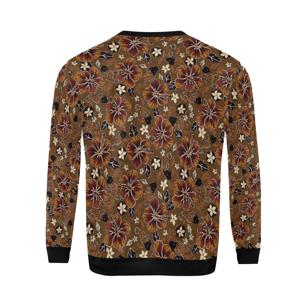 Hawaiian Themed Pattern Print Design H01 Men Long Sleeve Sweatshirt