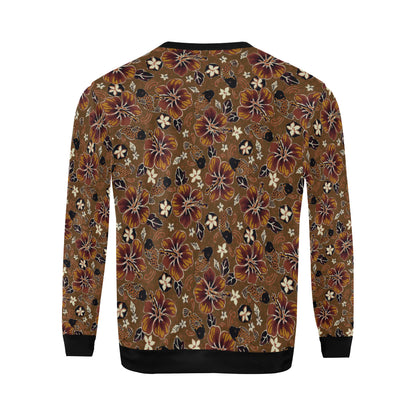 Hawaiian Themed Pattern Print Design H01 Men Long Sleeve Sweatshirt