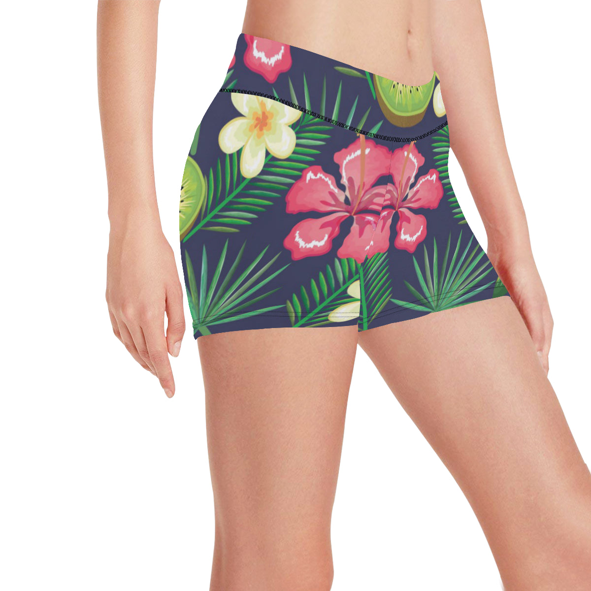 Tropical Fruits Pattern Print Design TF05 Yoga Shorts