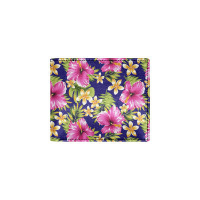 Pink Hibiscus Pattern Print Design HB027 Men's ID Card Wallet