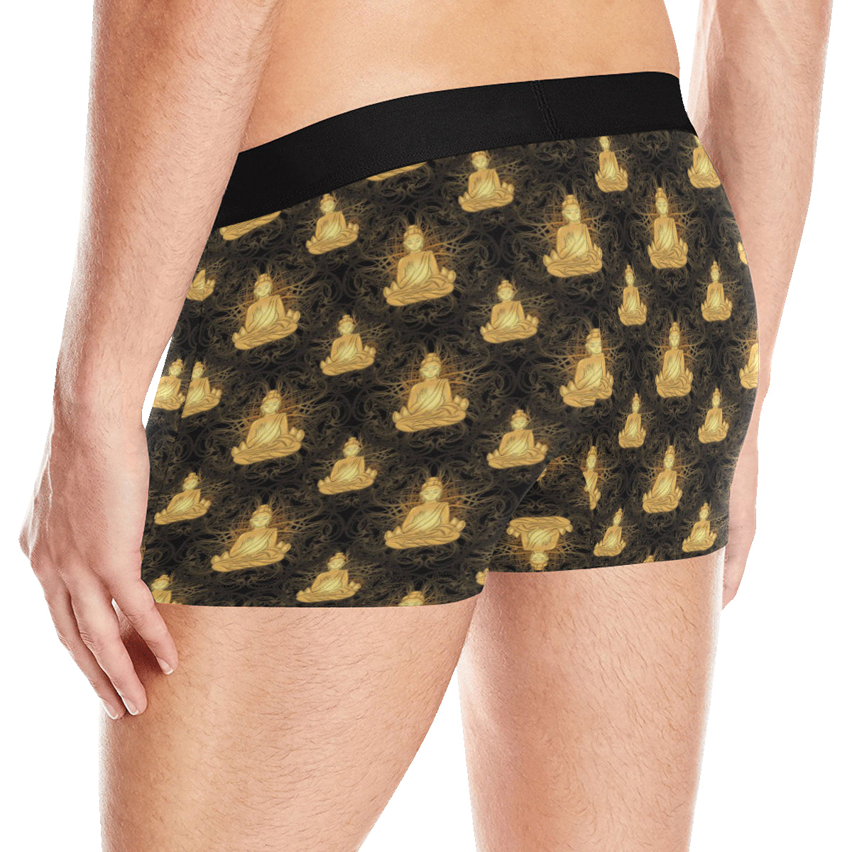 Buddha Pattern Print Design 02 Men's Boxer Briefs