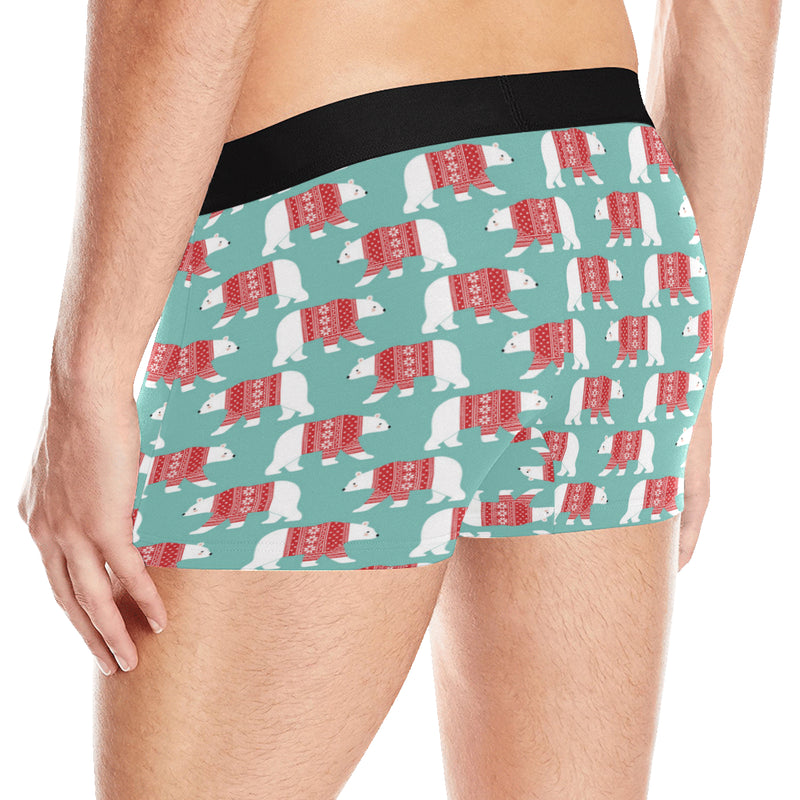 Polar Bear Pattern Print Design A04 Men's Boxer Briefs