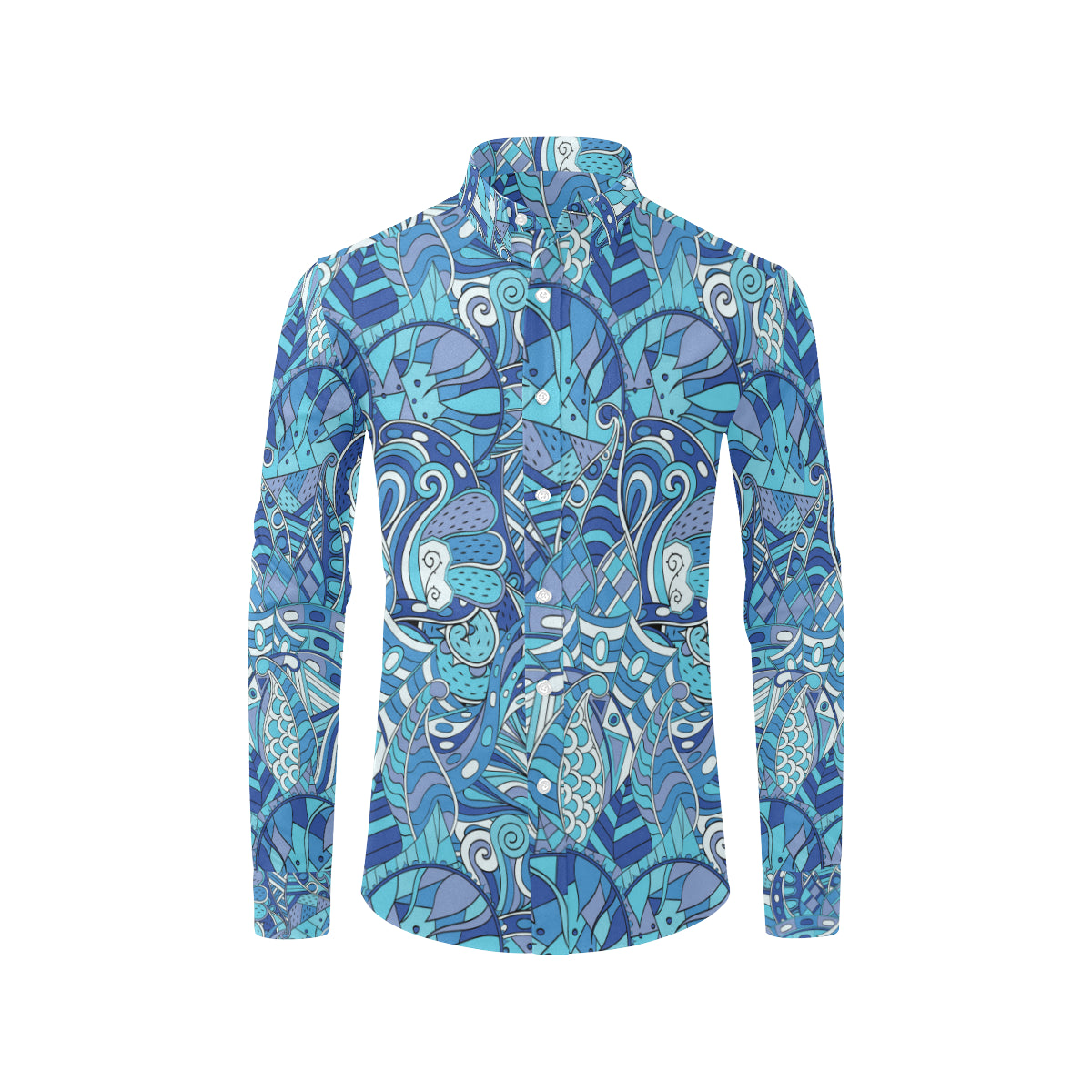 Funky Retro Pattern Print Design A02 Men's Long Sleeve Shirt
