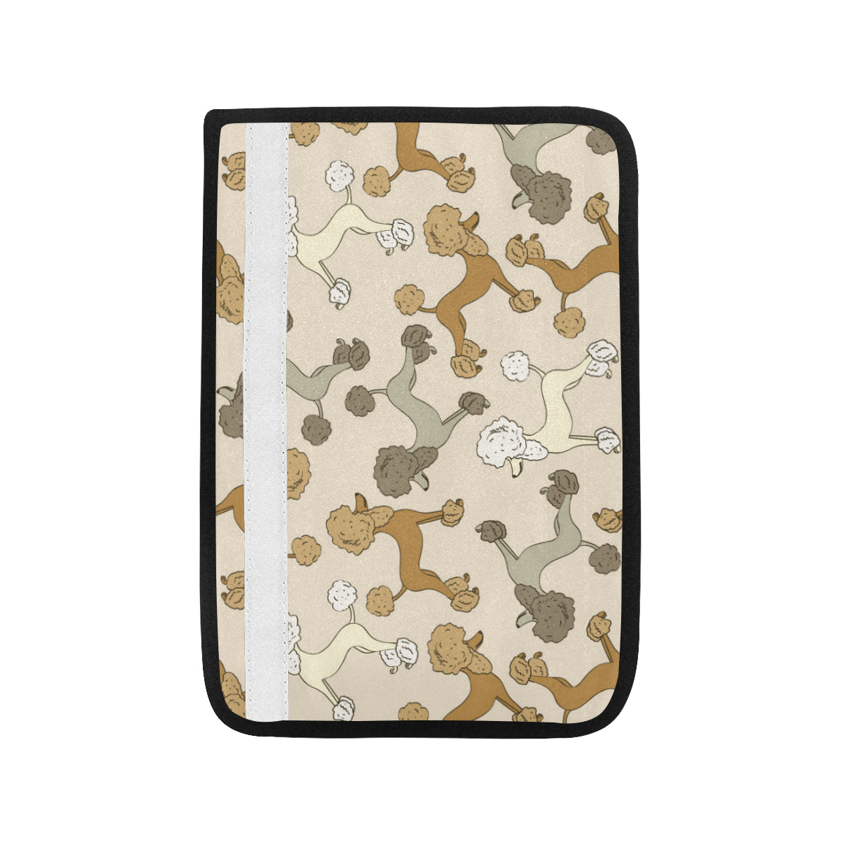 Poodle Pattern Print Design A01 Car Seat Belt Cover