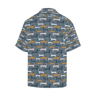 Dachshund Pattern Print Design 012 Men's Hawaiian Shirt