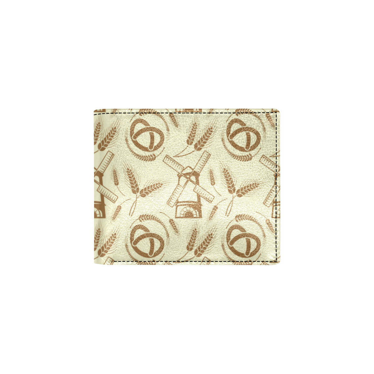 Agricultural Windmills Print Design 03 Men's ID Card Wallet