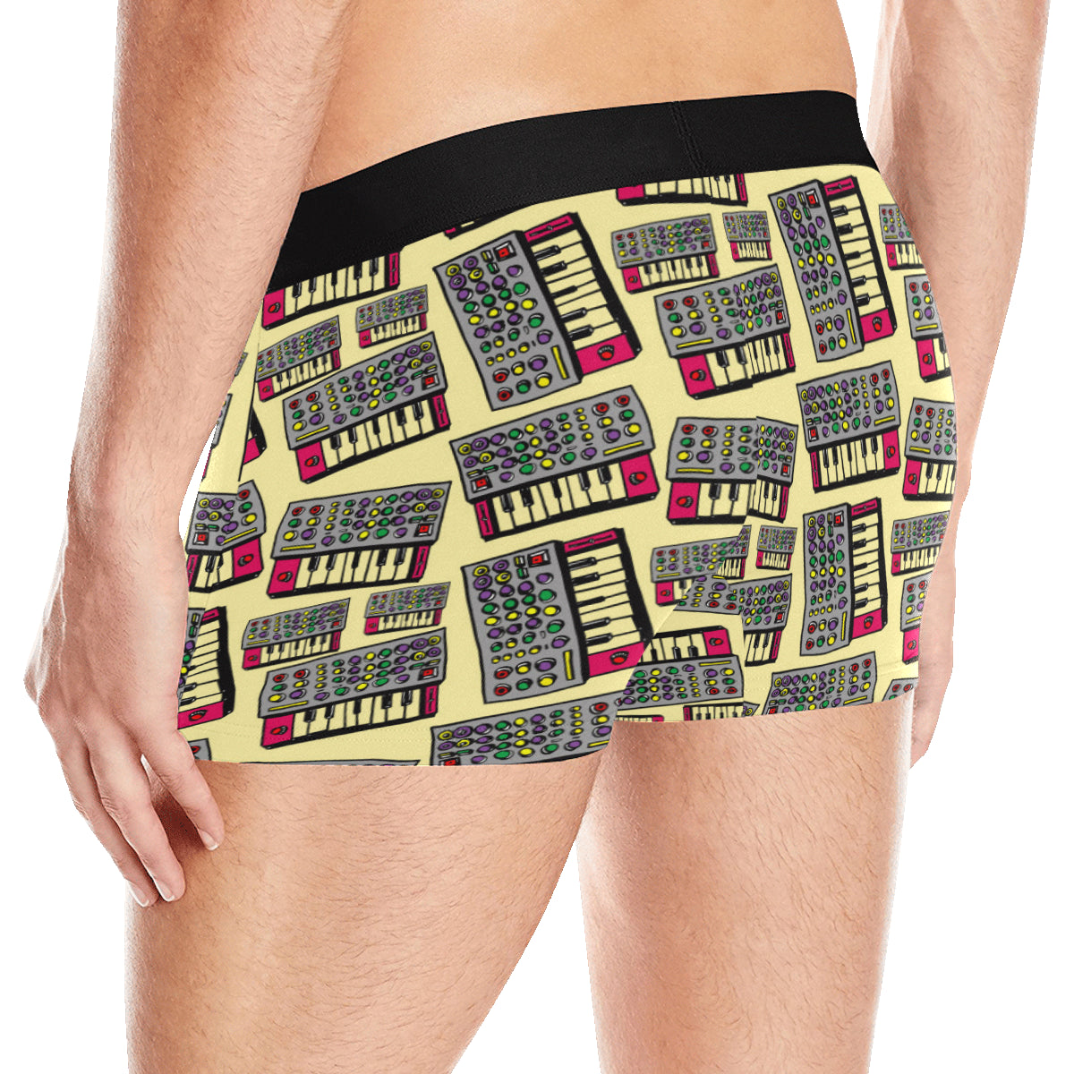 Synthesizer Pattern Print Design 01 Men's Boxer Briefs
