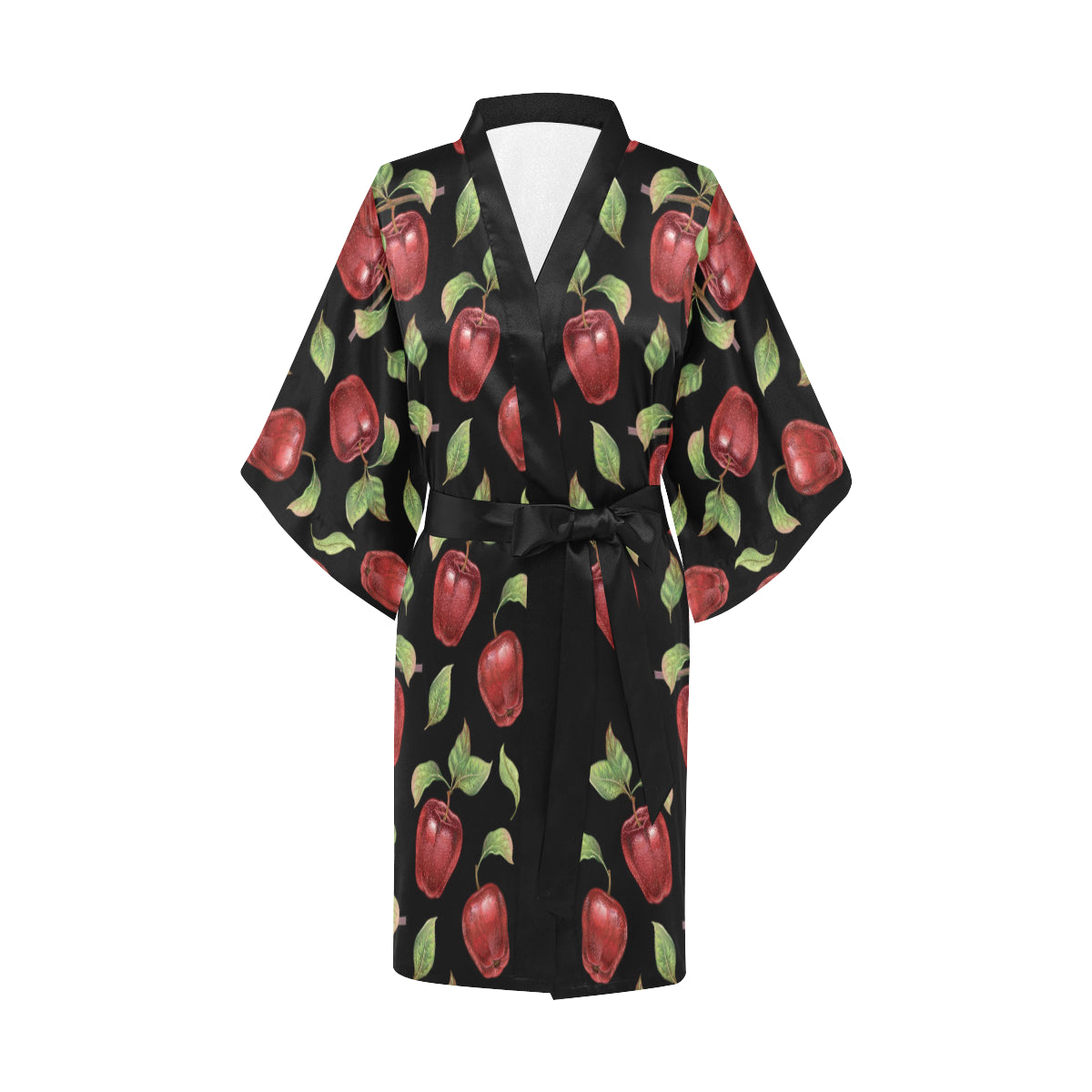 Apple Pattern Print Design AP011 Women's Short Kimono