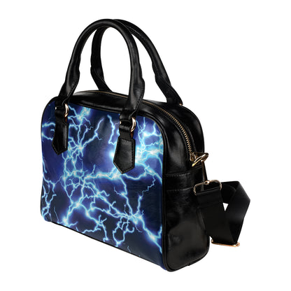 Lightning Thunder Pattern Print Design 04 Shoulder Handbag