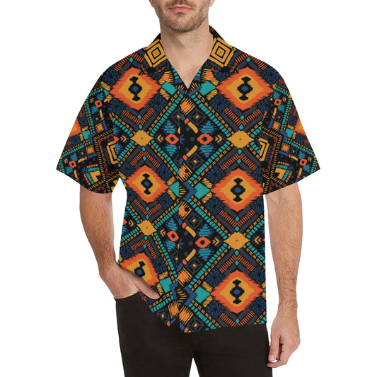 Kente Pattern Print Design 04 Men's Hawaiian Shirt