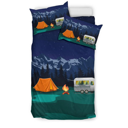 Camping under the stars Camper Tent Bedding Set