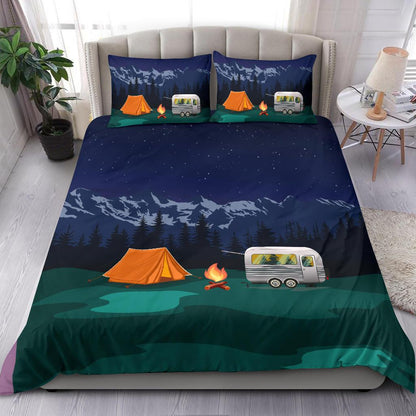 Camping under the stars Camper Tent Bedding Set