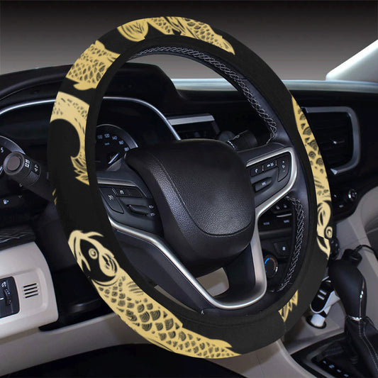 KOI Fish Pattern Print Design 03 Steering Wheel Cover with Elastic Edge