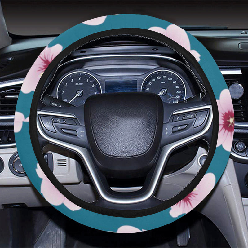 Cherry Blossom Pattern Print Design CB08 Steering Wheel Cover with Elastic Edge