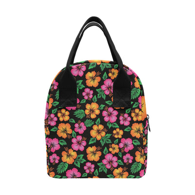 Hibiscus Pattern Print Design HB029 Insulated Lunch Bag