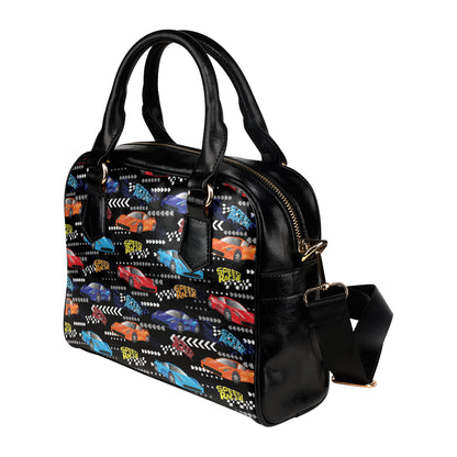 Racing Pattern Print Design A05 Shoulder Handbag