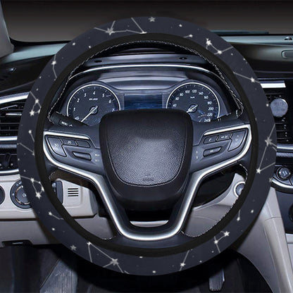 Constellation Pattern Print Design 03 Steering Wheel Cover with Elastic Edge