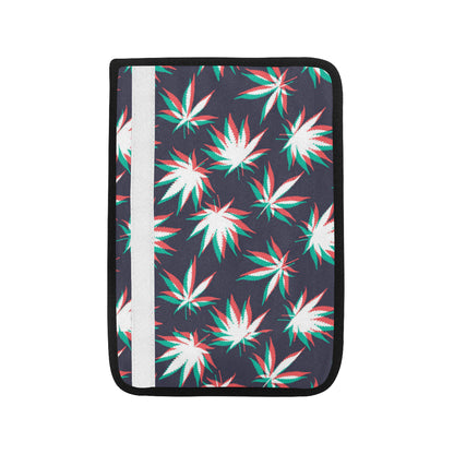 Pot Leaf Pattern Print Design A01 Car Seat Belt Cover