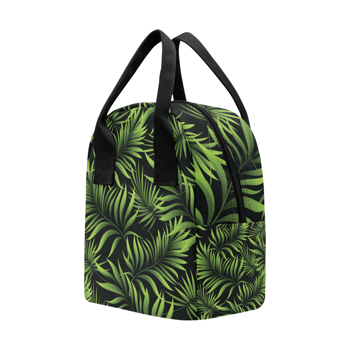 Palm Leaves Pattern Print Design PL07 Insulated Lunch Bag