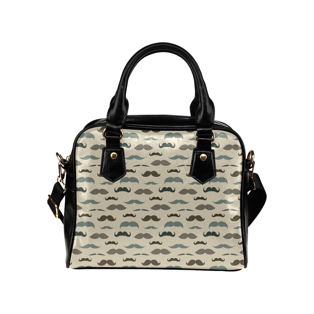 Mustache Pattern Print Design A01 Shoulder Handbag