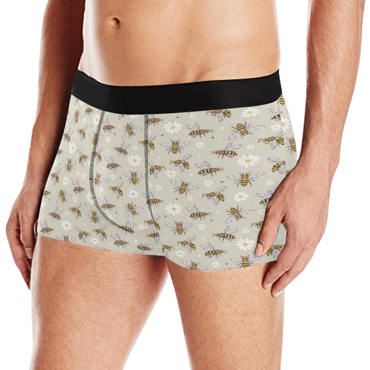 Bee Pattern Print Design 03 Men's Boxer Briefs