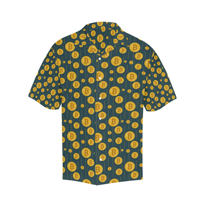 Bitcoin Pattern Print Design 01 Men's Hawaiian Shirt