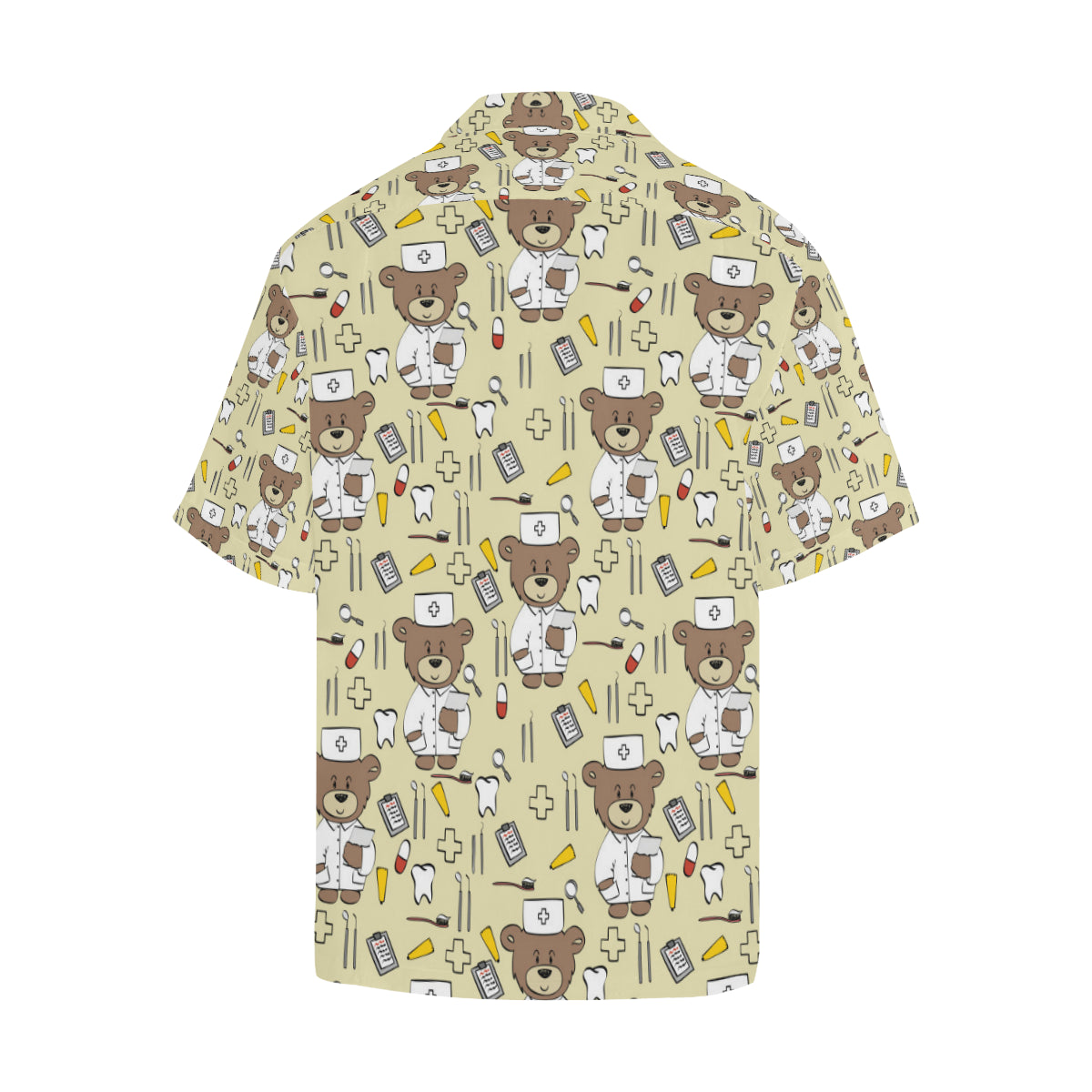 Nurse Bear Pattern Print Design A02 Men's Hawaiian Shirt