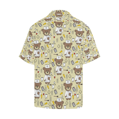 Nurse Bear Pattern Print Design A02 Men's Hawaiian Shirt