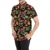 Tulip Boho Pattern Print Design TP09 Men's Short Sleeve Button Up Shirt