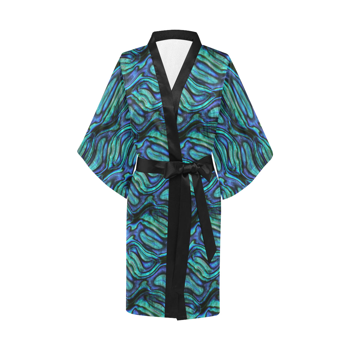 Abalone Pattern Print Design 02 Women's Short Kimono