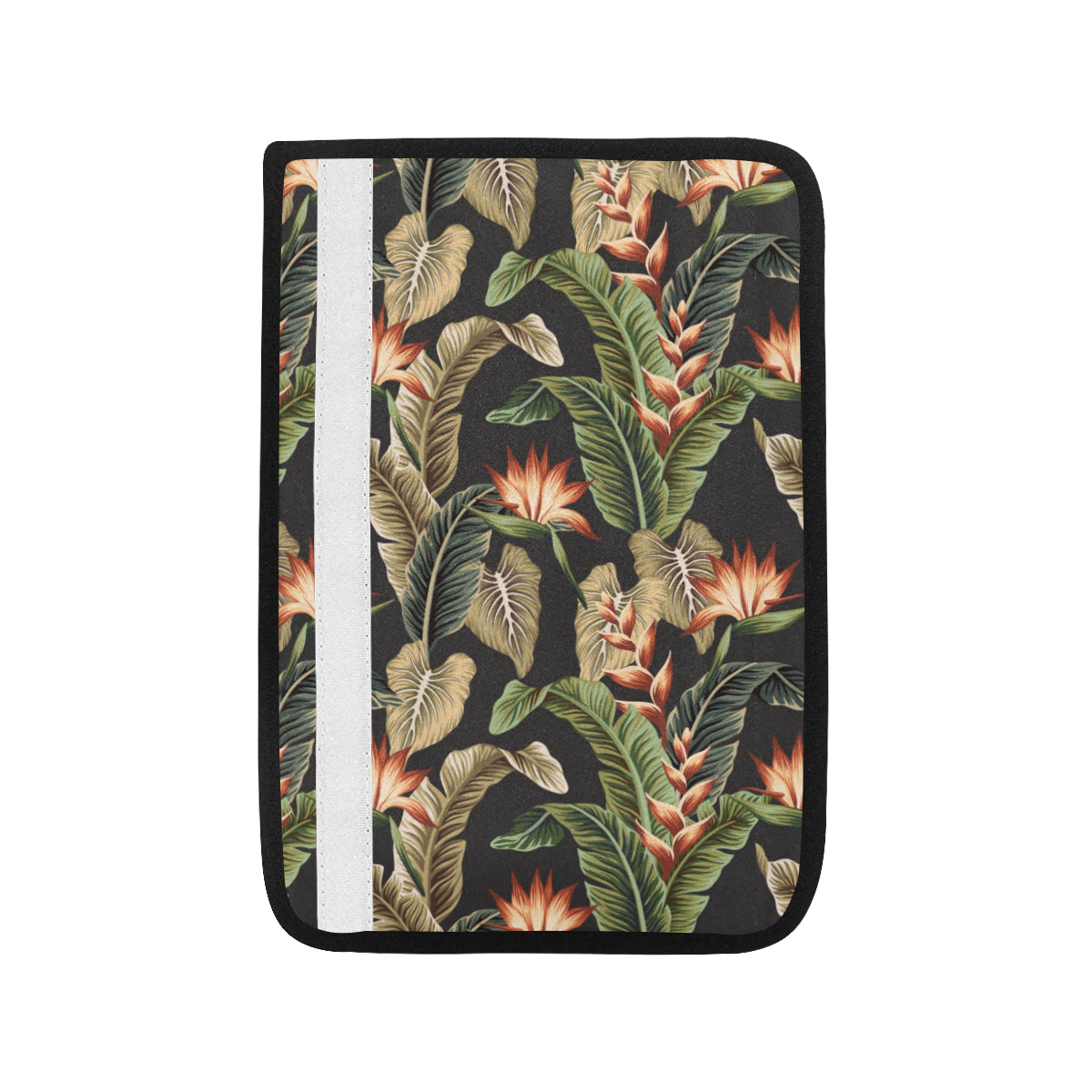 Tropical Flower Pattern Print Design TF014 Car Seat Belt Cover