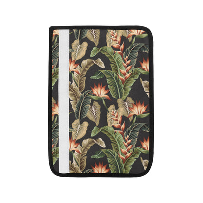 Tropical Flower Pattern Print Design TF014 Car Seat Belt Cover