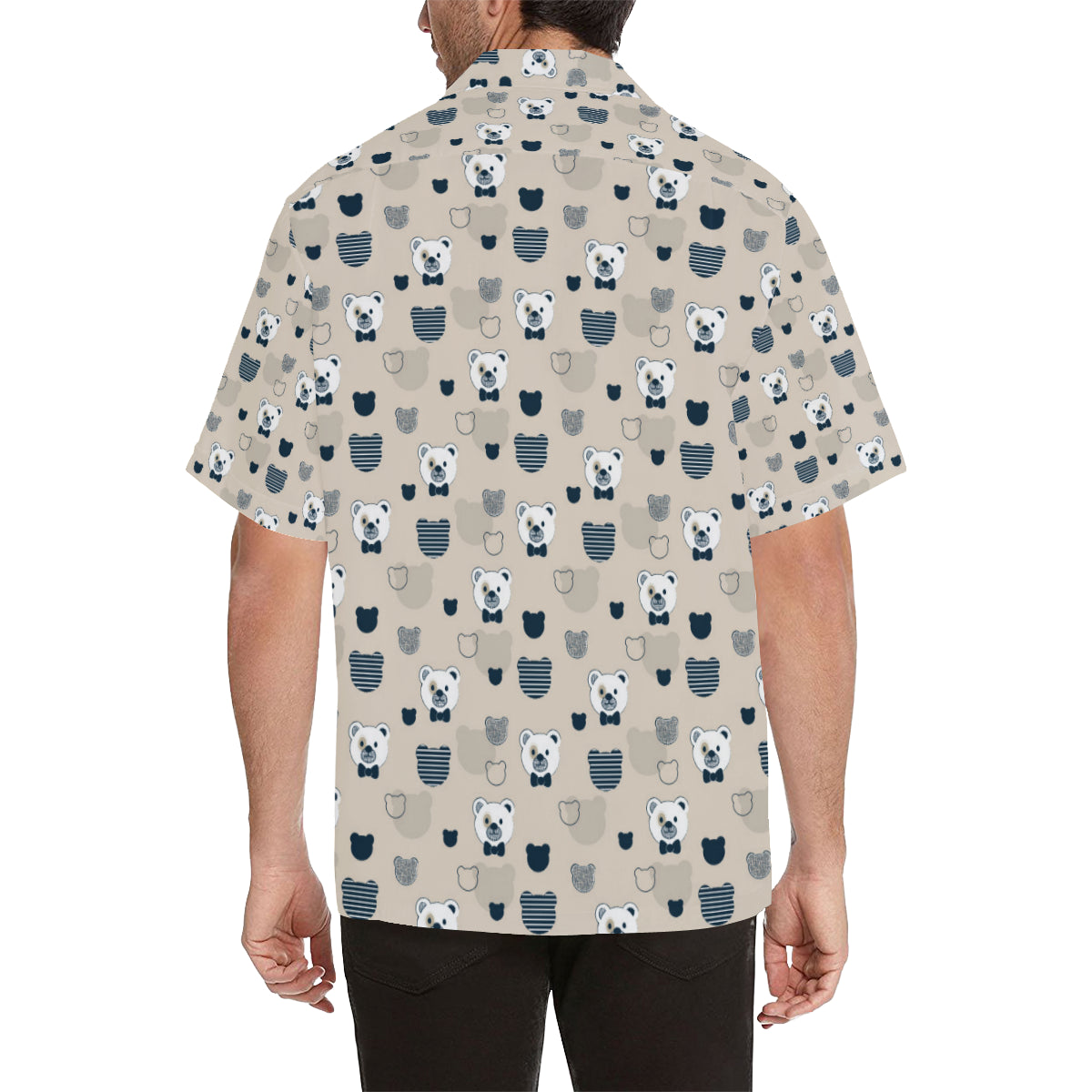 Bear Pattern Print Design 05 Men's Hawaiian Shirt