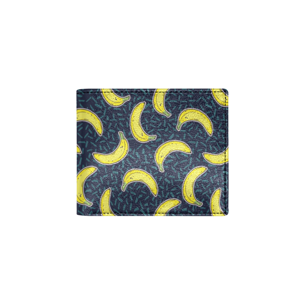 Banana Pattern Print Design BA09 Men's ID Card Wallet