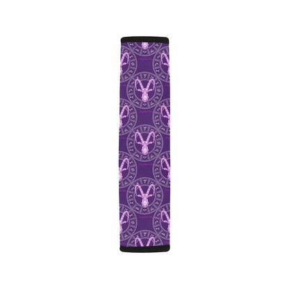 Capricorn Zodiac Pattern Print Design 04 Car Seat Belt Cover