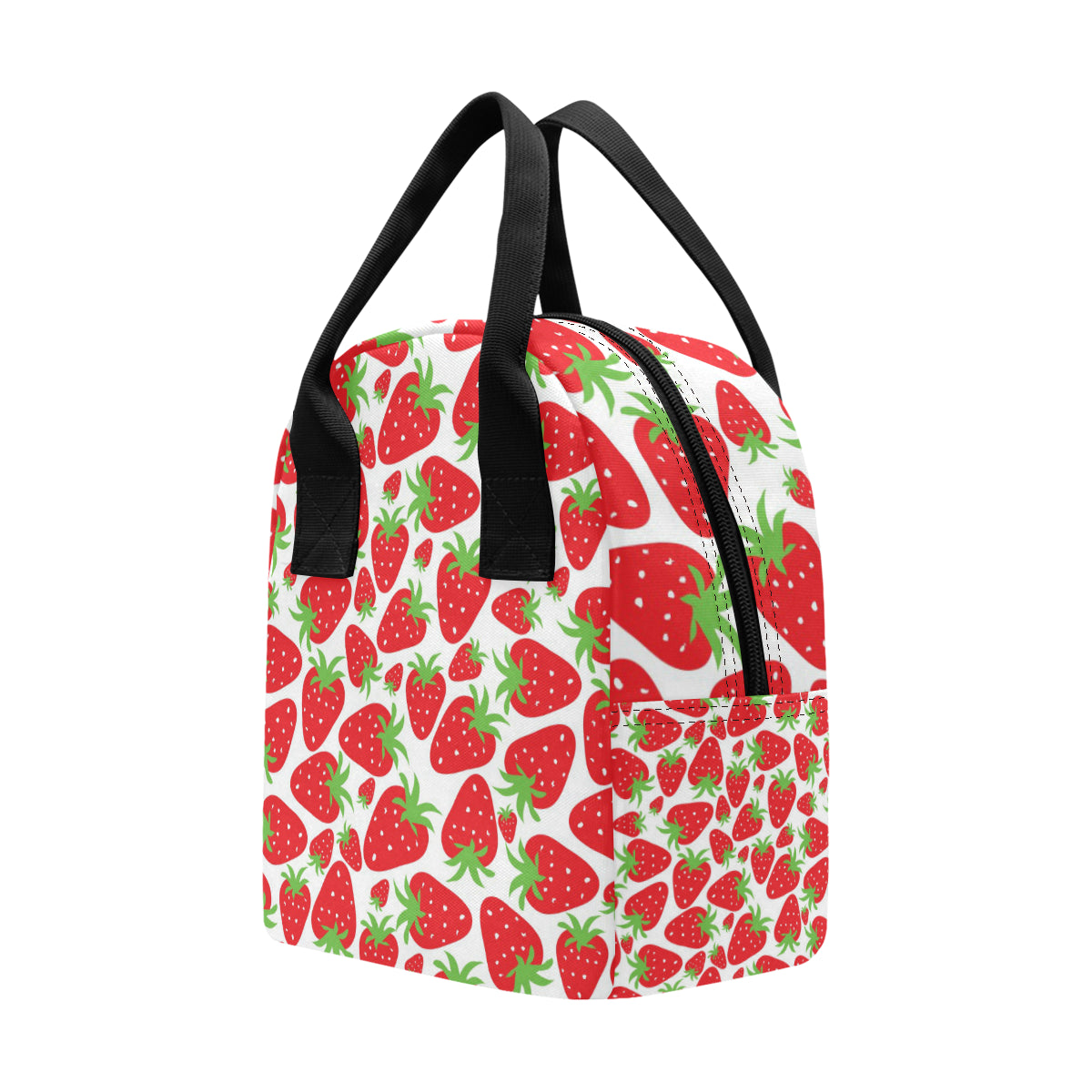Strawberry Pattern Print Design SB01 Insulated Lunch Bag