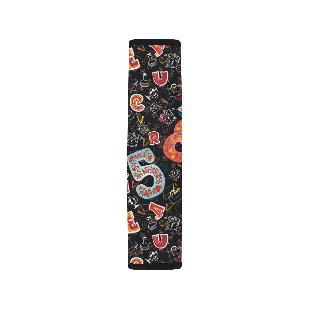 Number Pattern Print Design A03 Car Seat Belt Cover