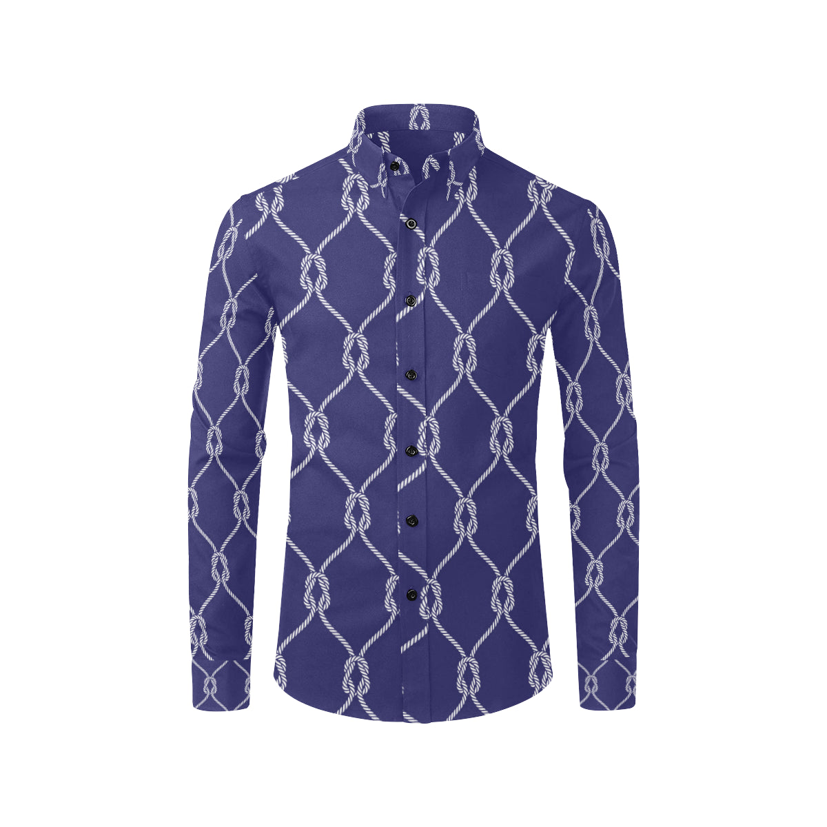 Rope Pattern Print Design A03 Men's Long Sleeve Shirt