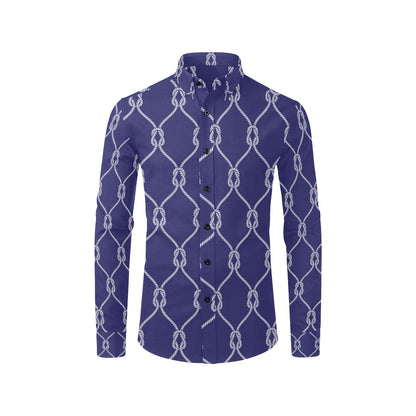 Rope Pattern Print Design A03 Men's Long Sleeve Shirt