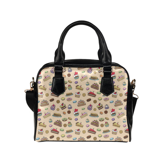 Cake Pattern Print Design 03 Shoulder Handbag