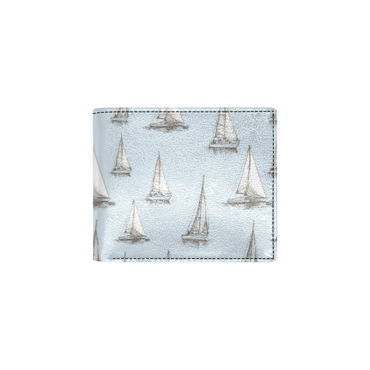 Sailing Ships Pattern Print Design A01 Men's ID Card Wallet