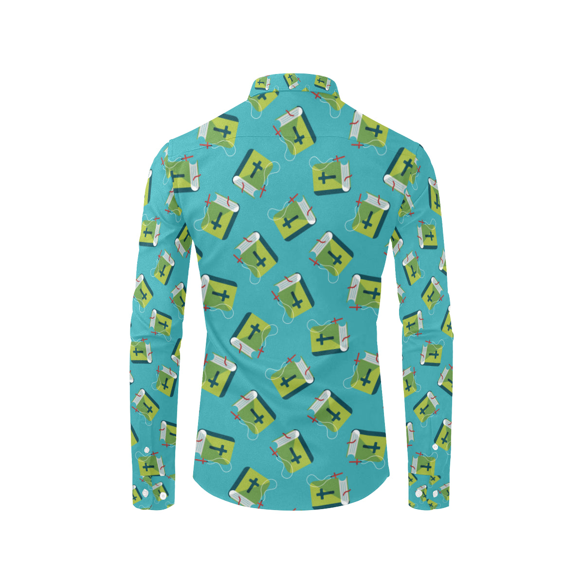 Bible Pattern Print Design 01 Men's Long Sleeve Shirt