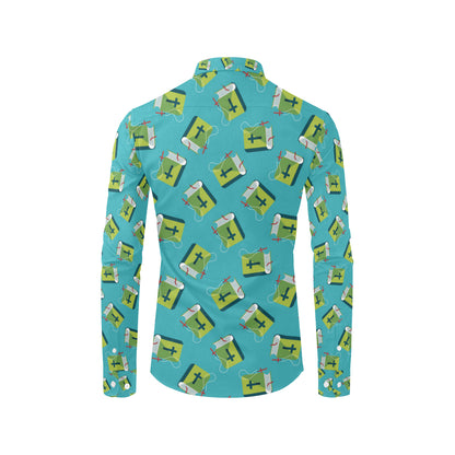 Bible Pattern Print Design 01 Men's Long Sleeve Shirt