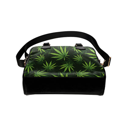 Pot Leaf Pattern Print Design A03 Shoulder Handbag