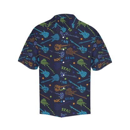 Rock and Roll Pattern Print Design A04 Men's Hawaiian Shirt