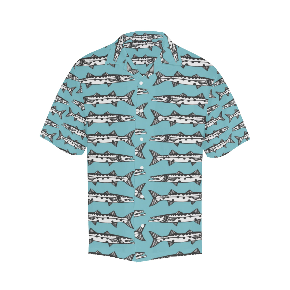 Barracuda Pattern Print Design 03 Men's Hawaiian Shirt