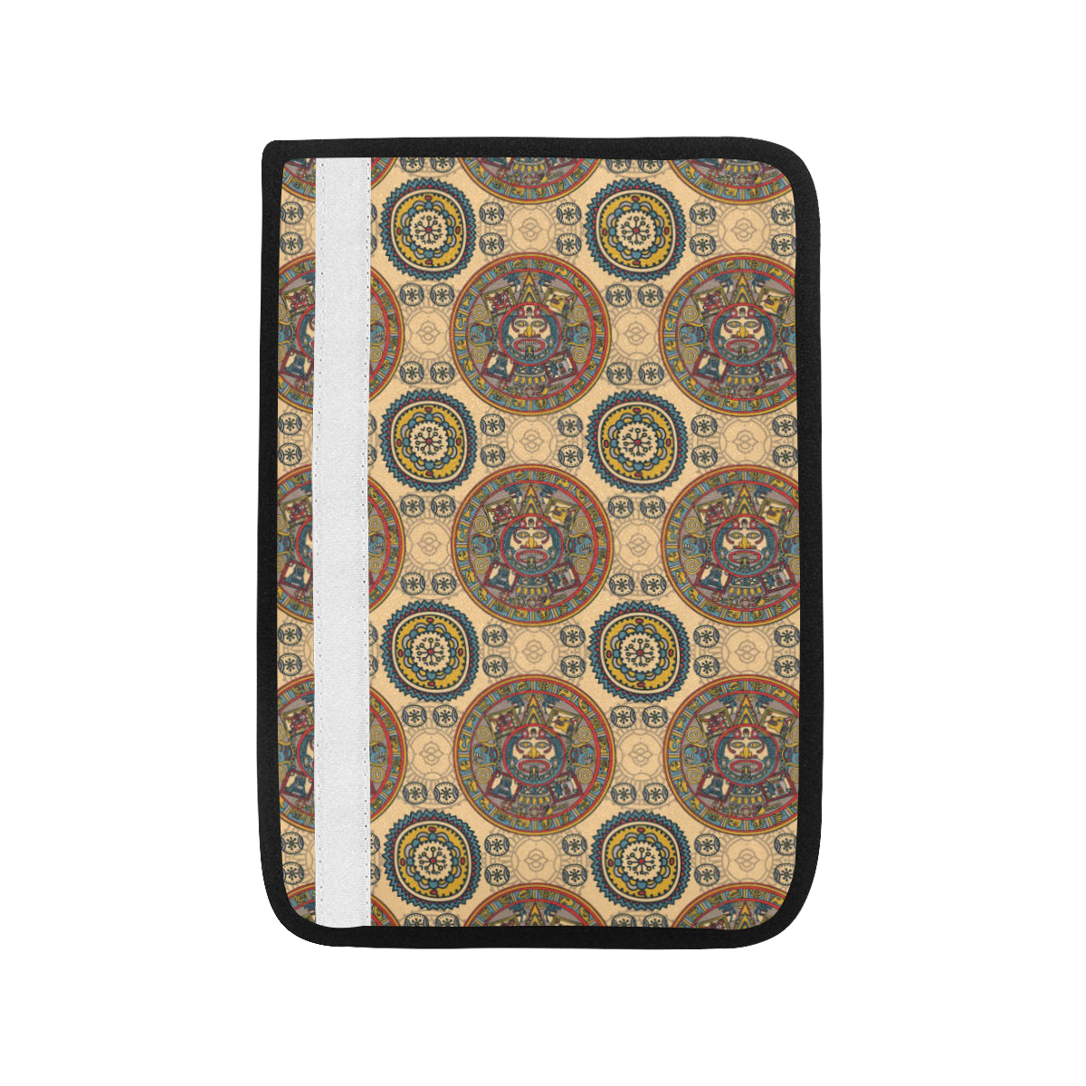 Calendar Aztec Pattern Print Design 02 Car Seat Belt Cover