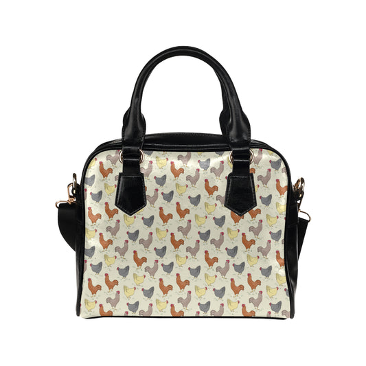 Chicken Pattern Print Design 05 Shoulder Handbag