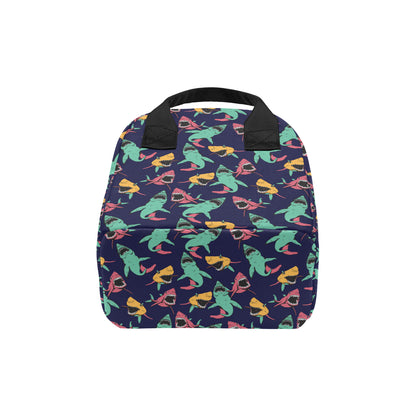 Shark Bite Pattern Insulated Lunch Bag